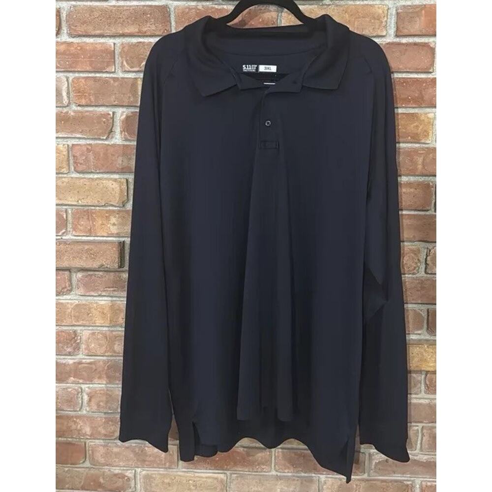5.11 Tactical Shirt Mens 3XL Black Polo Performance Long Sleeve
